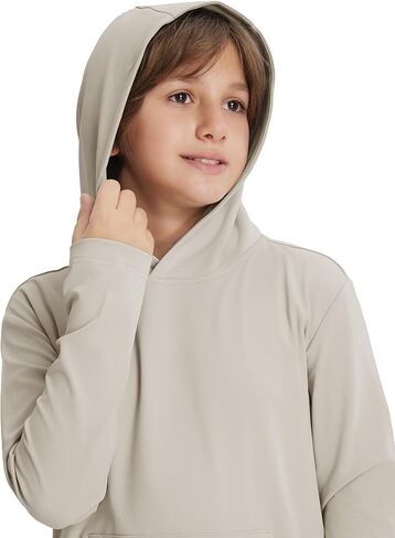 M MAELREG Boys Pullover Hoodie with Kangaroo Pocket Lightweight Youth Long Sleeve Hooded Sweatshirts for Kids Size 6-16 Years in Kuwait