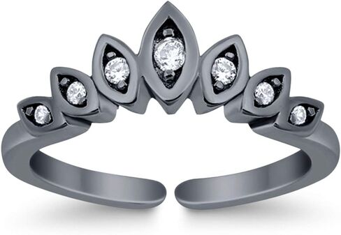 Blue Apple Co. Adjustable Silver Toe Ring Simulated Cubic Zirconia Band 925 Sterling Silver (5mm) in Saudi Arabia
