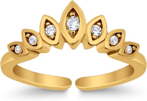 Blue Apple Co. Adjustable Silver Toe Ring Simulated Cubic Zirconia Band 925 Sterling Silver (5mm) in Saudi Arabia