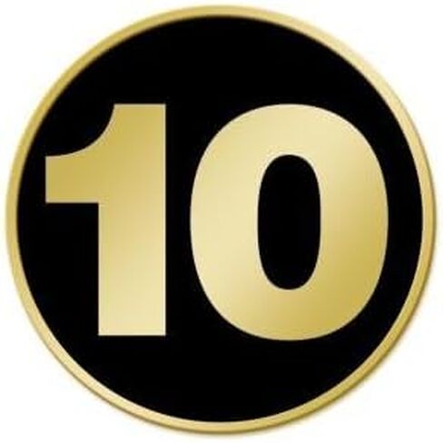 Crown Awards Number 10 Pins - Gold Number Ten Numerical Lapel Pins Prime in Saudi Arabia