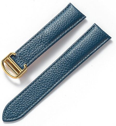 HMFang Compatible With Cartier Tank London Key Litchi Grain Soft Leather Leather Strap Men's Ladies Folding Buckle Watch Accessories in Saudi Arabia