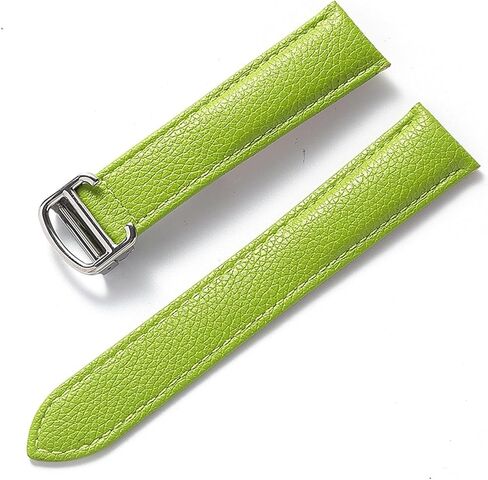 HMFang Compatible With Cartier Tank London Key Litchi Grain Soft Leather Leather Strap Men's Ladies Folding Buckle Watch Accessories in Saudi Arabia