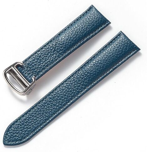HMFang Compatible With Cartier Tank London Key Litchi Grain Soft Leather Leather Strap Men's Ladies Folding Buckle Watch Accessories in Saudi Arabia