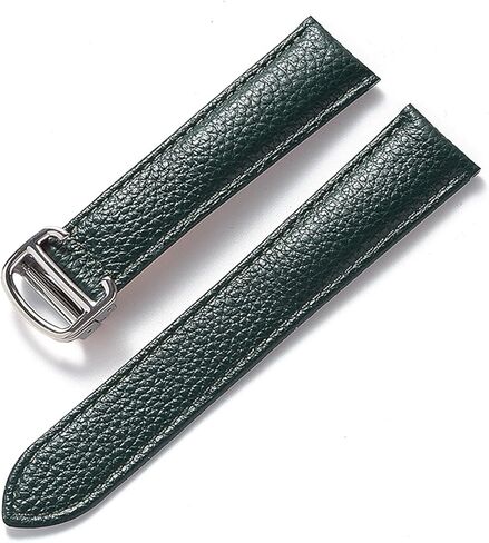 HMFang Compatible With Cartier Tank London Key Litchi Grain Soft Leather Leather Strap Men's Ladies Folding Buckle Watch Accessories in Saudi Arabia