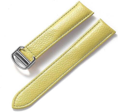 HMFang Compatible With Cartier Tank London Key Litchi Grain Soft Leather Leather Strap Men's Ladies Folding Buckle Watch Accessories in Saudi Arabia