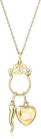 Ross-Simons Italian 14kt Yellow Gold Scrolled Charm Holder Pendant in Saudi Arabia