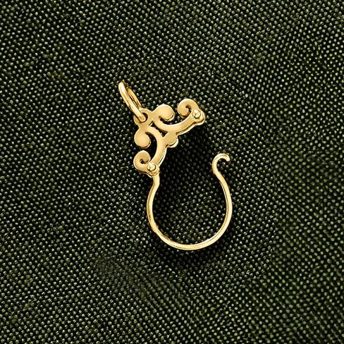 Ross-Simons Italian 14kt Yellow Gold Scrolled Charm Holder Pendant in Saudi Arabia