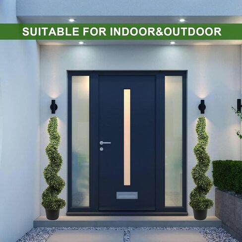 4FT Artificial Boxwood Spiral Topiary Trees (2 Pieces) Realistic Evergreen Faux Plants with Detachable Branches for Indoor Outdoor Garden Patio Home Decor in Kuwait