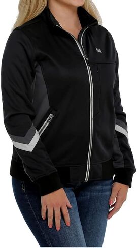 Cinch Western Jacket Womens Softshell Bomber Lined L Black MAJ9843001 in Saudi Arabia
