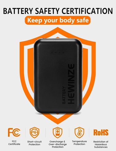 سترة HEWINZE للسيدات مع باور بانك بقوة 10000 مللي أمبير في الساعة | 5-منطقة تدفئة | 3 مستويات لدرجة الحرارة، يمكن غسله في الغسالة in Kuwait