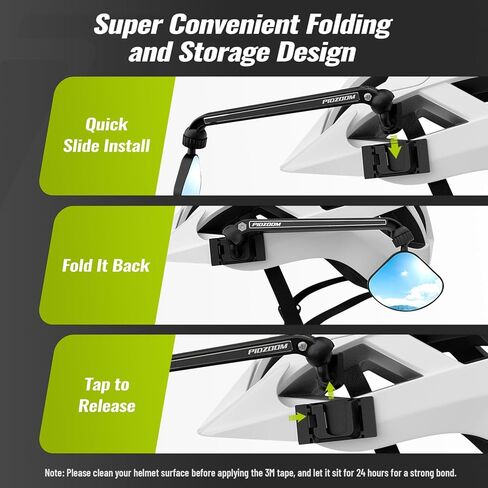 Bike Helmet Mirror for Cycling- 360° Adjustable and Rotatable Safe Rearview Helmet Mirror for Bicycle Riding Accessories and Other Outdoor Activities, Easy to Install in Kuwait