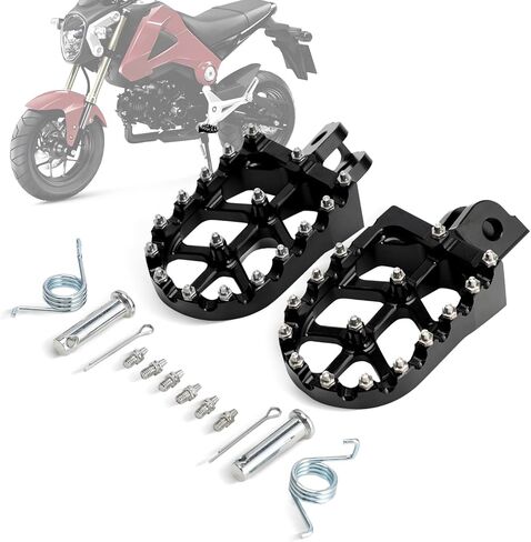 AnXin Motorcycle Foot Pegs Footpegs Footrest Foot Pedals Rests CNC for Grom MSX 125 MSX125 GROM125 2013-2023 MONKEY 125 2020-2022 Grom Clone Red in Kuwait