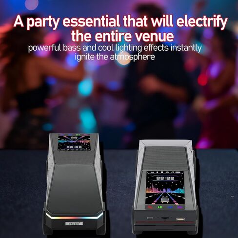 WS-580 مكبر صوت بلوتوث طبق الأصل مع شاشة عرض LED - TWS، FM، USB/TF، مصابيح أمامية LED، ميكروفون، هدية عملية لمحبي موديلات السيارات، ومستخدمي الصوت وهواة التكنولوجيا (أسود) in Kuwait