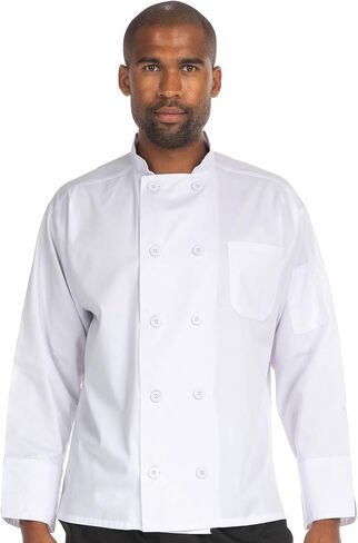 Hey Chef Unisex Muncy Top - Long Sleeve Classic 10 Button Chef Coat in Saudi Arabia