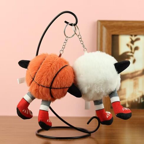 لطيف سلسلة المفاتيح كرة السلة القطيفة كرة السلة كيرينغ سحر حقيبة يد قلادة in Kuwait