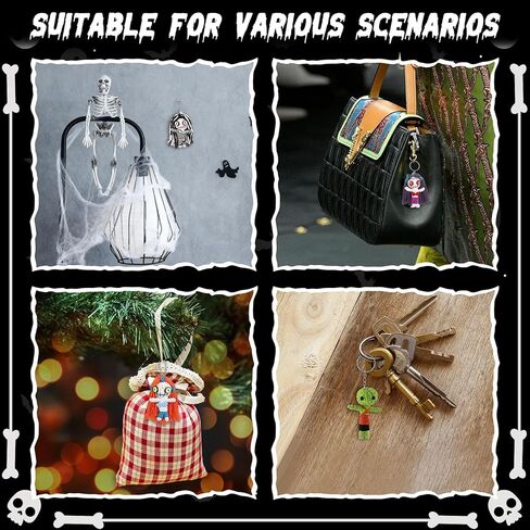 Poen 6 Pcs Funny Voodoo Doll Keychains Set - Positivity & Stress Relief Gift, Mini Ugly Cute Spooky Dolls Decor for New Year, Friends, Coworkers (Pinch & Squeeze for Good Luck) in Saudi Arabia