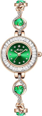 ساعة مجوهرات عصرية للنساء بسوار كريستال مطلي بالذهب الوردي للزوجة والصديقة أو الأمهات in Kuwait