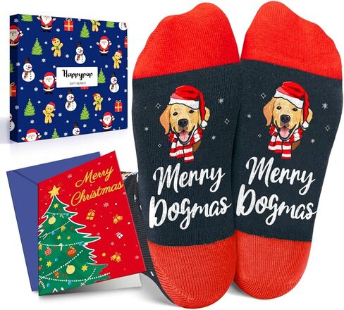 HAPPYPOP Christmas Gifts Stocking Socks for Cat Lovers - Christmas Socks for Teens, Green Cat Mom Dad Socks for Women Men with Greeting Card in Saudi Arabia