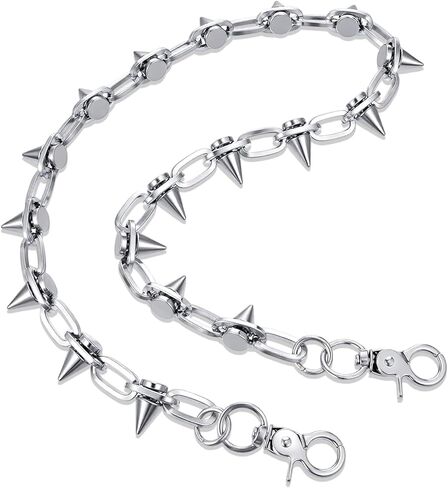 Rivet Pants Chain Hip Hop Punk Jeans Chains Goth Punk Silver-tone Spike Waist Chain Rock Belt Chains Body Jewelry Accessory for Women Men Cool Wallet Biker Keychain Trouser Christmas in Kuwait