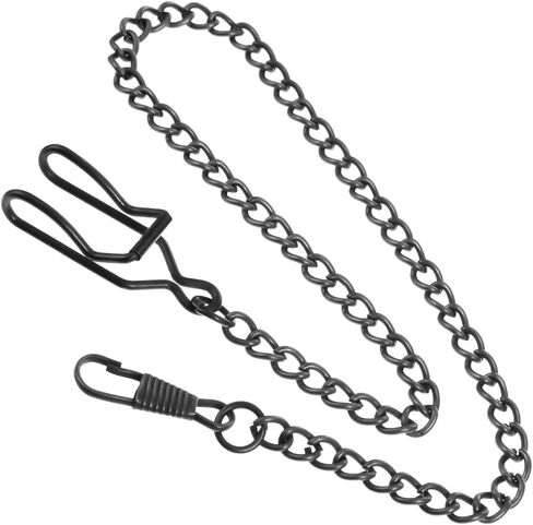 Pocket Watch Chain Vintage Metal Watch Chain Vest Chains Black Clip (14.5 Inch) in Saudi Arabia
