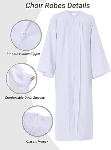 Unisex Matte Choir Robe for Church Baptism Officiant Confirmation Costume,Graduation Gown Judge Pastor Robes in Saudi Arabia