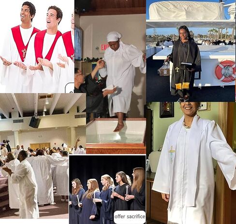 Unisex Matte Choir Robe for Church Baptism Officiant Confirmation Costume,Graduation Gown Judge Pastor Robes in Saudi Arabia