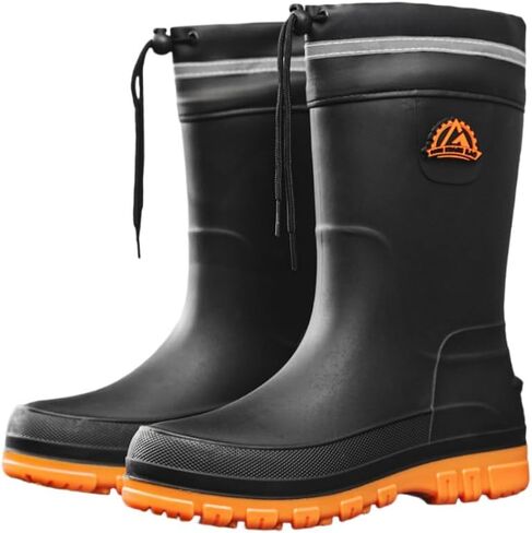 أحذية رجالية كبيرة الحجم عصرية مقاومة للماء - مضادة للانزلاق، بطول منتصف الساق، مناسبة للأنشطة الخارجية وأنشطة صيد الأسماك in Kuwait