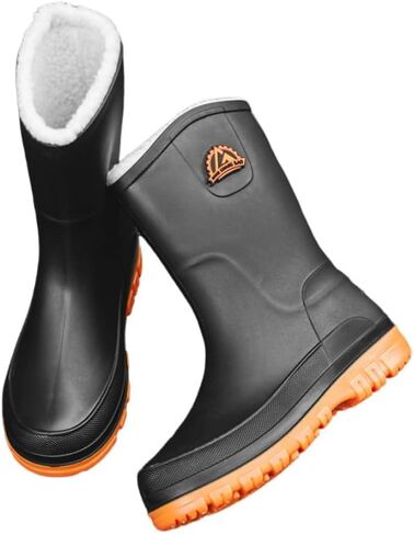 Men's large-sized fashionable waterproof boots - Anti-slip, mid-calf length, suitable for outdoor and fishing activities in Saudi Arabia