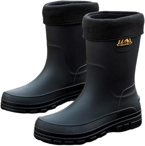 Men's large-sized fashionable waterproof boots - Anti-slip, mid-calf length, suitable for outdoor and fishing activities in Saudi Arabia