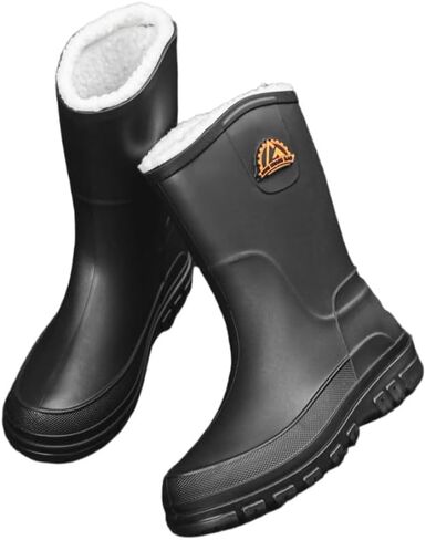 Men's large-sized fashionable waterproof boots - Anti-slip, mid-calf length, suitable for outdoor and fishing activities in Saudi Arabia