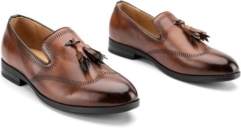 JITAI Boys Dress Leather Loafers - Slip-On Tuxedo Shoes for Formal Events, Prom, Luxury Moccasins, and Casual Wear in Saudi Arabia