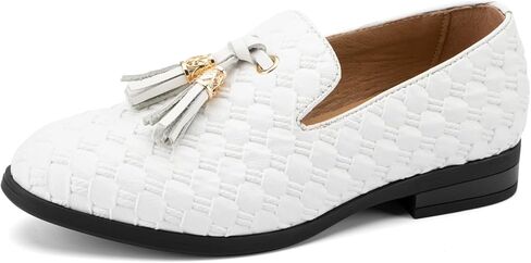 JITAI Boys Dress Leather Loafers - Slip-On Tuxedo Shoes for Formal Events, Prom, Luxury Moccasins, and Casual Wear in Saudi Arabia