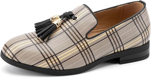 JITAI Boys Dress Leather Loafers - Slip-On Tuxedo Shoes for Formal Events, Prom, Luxury Moccasins, and Casual Wear in Saudi Arabia