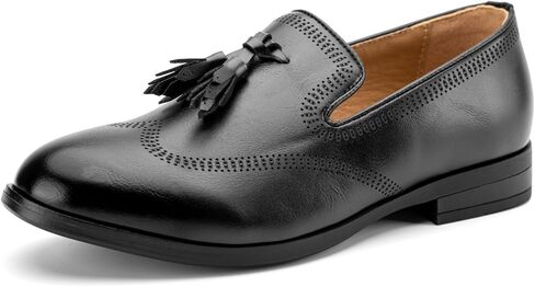JITAI Boys Dress Leather Loafers - Slip-On Tuxedo Shoes for Formal Events, Prom, Luxury Moccasins, and Casual Wear in Saudi Arabia