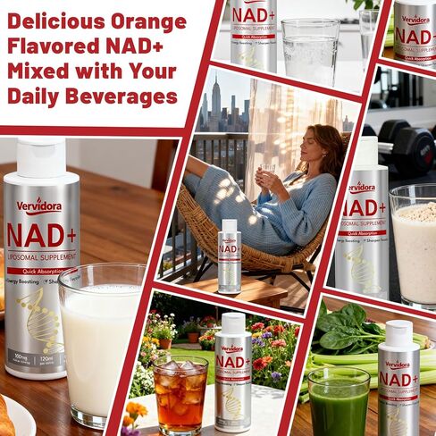 Liposomal NAD+ Supplement, NAD+ Liquid Supplement with High Absorption for Anti-Aging, Cellular Health, Enhance Focus, Energy&Metabolism Support, Liposomal NAD+ Supplements for Women& Men in Saudi Arabia