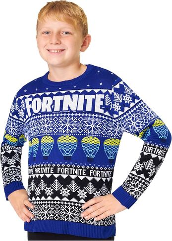 Fortnite Ugly Christmas Sweater Kids, Long Sleeve Christmas Sweatshirt Fall Sweater Crew Neck Pullover Gamer Gifts for Boys in Kuwait