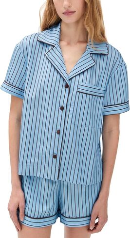 Hommey Women's Short Sleeve Sleep Shirt in Saudi Arabia