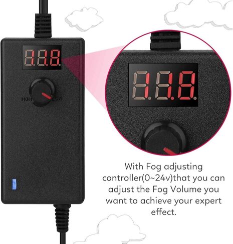 Mist Maker Fogger Water Fountain Pond Fog Machine Atomizer Air Humidifier Haloween Smoke Machine Black Us Plug in Saudi Arabia