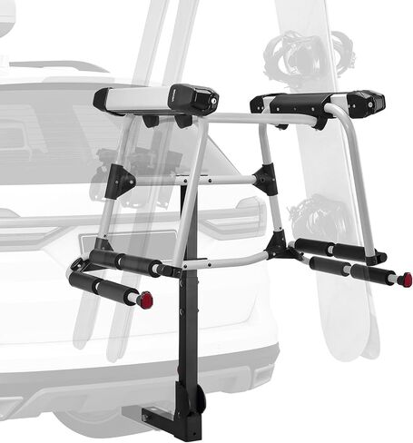VEVOR Ski and Snowboard Roof Rack, 31.7-Inch Universal Ski Rack for Car Roof Fit Most Crossbars, Carry up to 6 Pairs of Skis or 4 Snowboards, Aluminum Snowboard Ski Rack with Lock & Rubber Padding in Kuwait