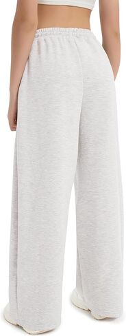EXARUS بنات Bowknot Sweatpants فضفاض واسعة الساق عرق السراويل في سن المراهقة مع جيوب منتصف الارتفاع عارضة للأطفال 8-14Y in Kuwait