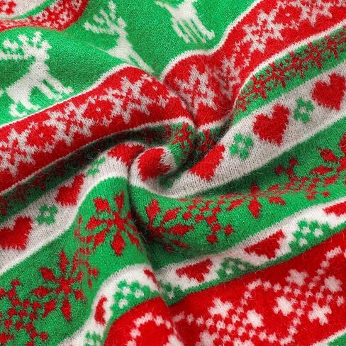 سترة للفتيات من Fair Isle - بلوفر برقبة دائرية من مزيج الصوف المكتنز، بلوفر محبوك بأكمام طويلة لعيد الميلاد في الخريف والشتاء in Kuwait