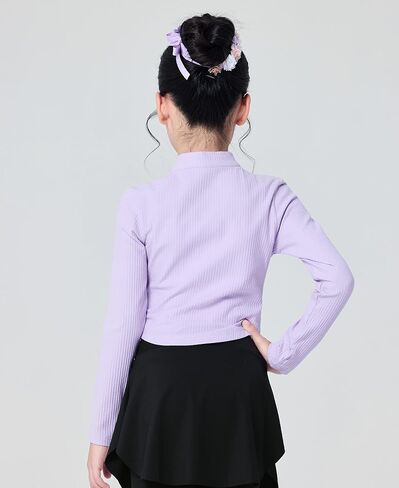 Daydance Girl's Ballet Sweater, Girls High Neck Pullover Dance Sweater with Thumb Hold Design in Kuwait