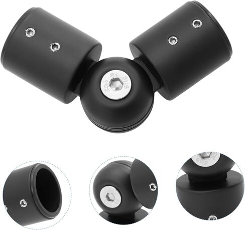 Zerodeko Corner Curtain Rod Connector Heavy Duty Stainless Steel Elbow Connector for Bay Corner Curtains for Living Room Bedroom Office Use in Saudi Arabia