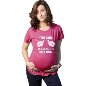 Crazy Dog Tshirts Maternity This Girl is Going to be a Mom Shirt Cute New Baby Announcement Tee in Saudi Arabia