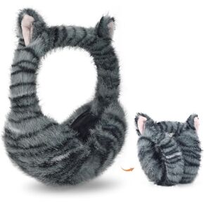 Adult Cat Ear Plush Earmuffs, Teen Girls Boys Winter Ear Covers, Foldable Outdoor Ear Muffs for Ear Warmer Men Women in Saudi Arabia