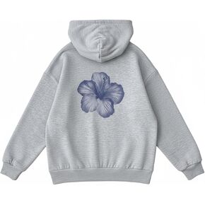 سويت شيرت سويت شيرت بغطاء للرأس للفتيات من SweatyRocks بأكمام طويلة ورسومات كبيرة الحجم من الصوف in Kuwait