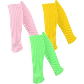 3 Pairs Leg Warmers for Girls, 80s Cable Knit Leg Warmers for Ballet Dance Figure Skating Yoga Party Junior Long SocksLeg in Saudi Arabia