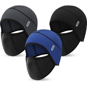 عبوة من 3 قطع من خوذة جمجمة الشتاء مع فتحات نظارات وقبعة حرارية لركوب الدراجات للرجال والنساء in Kuwait