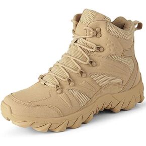 Men's Military Tactical Boots Combat Boots 6 Inches Lightweight Work Army Side Zipper Motorcycle Boot in Saudi Arabia