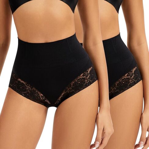 WOWENY Tummy Control Shapewear for Women Seamless Shaping Underwear Body Shaper Panties Lace Compression Briefs Girdle Panty in Saudi Arabia